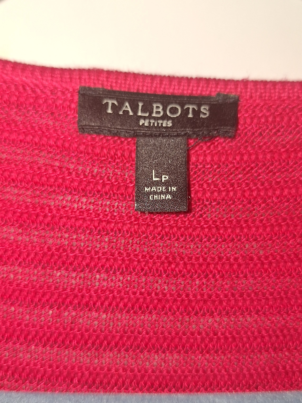 Talbots Raspberry Ribbed Open-Front Sweater - Picture 4 of 4